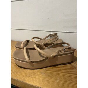 Chinese Laundry Skippy Platform Sandal Nude Beige Cream Womens 7.5